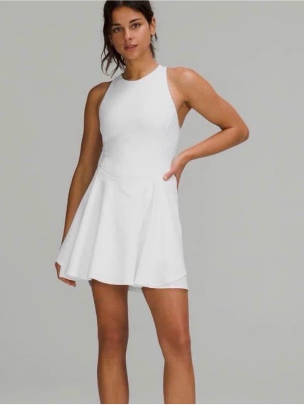 lululemon athletica White Sleeveless Flared Mini Dress